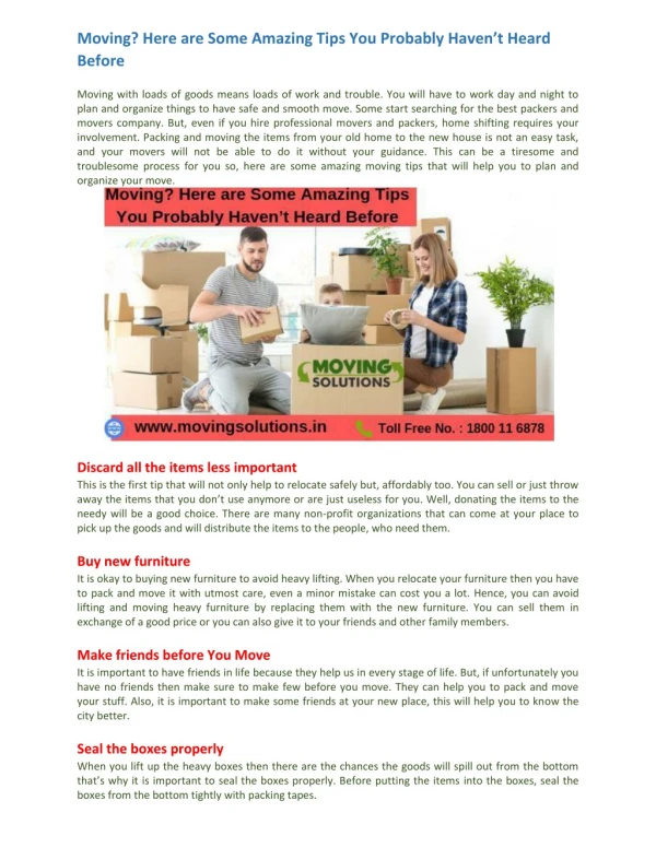 moving here are some amazing tips you probably