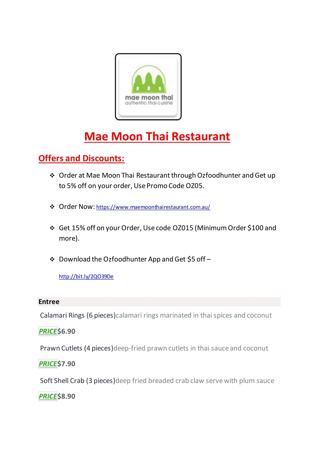 mae moon thai restaurant