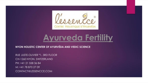 Ayurveda Fertility