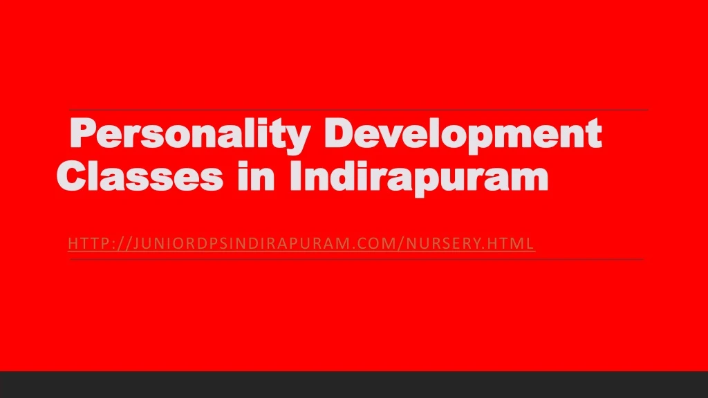 personality development classes in indirapuram