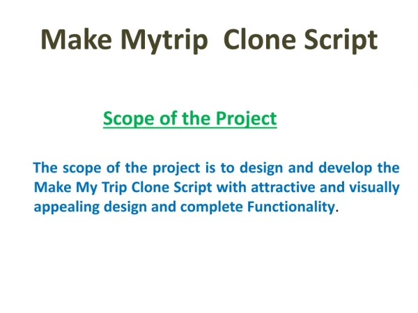 Make Mytrip Clone Script