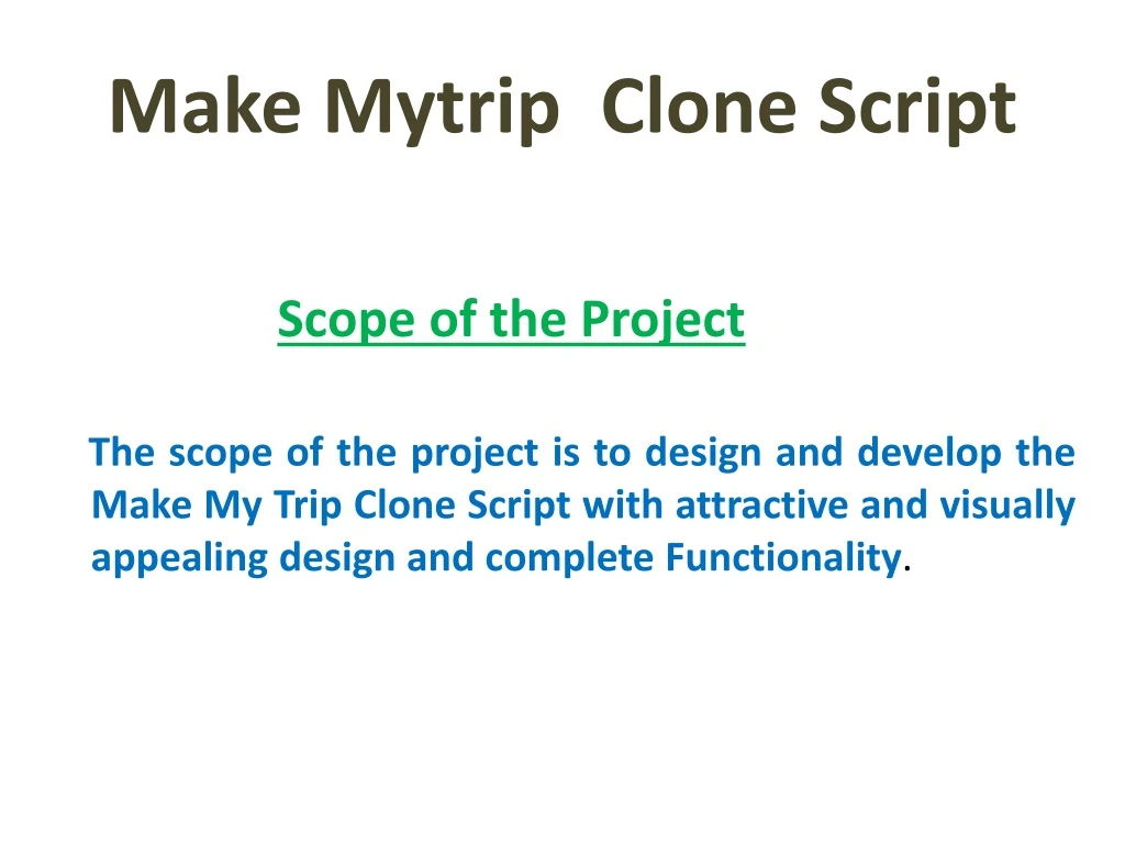 make mytrip clone script