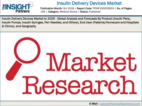 Insulin Delivery Devices Market Growth Potential with Staggering CAGR Value by 2025