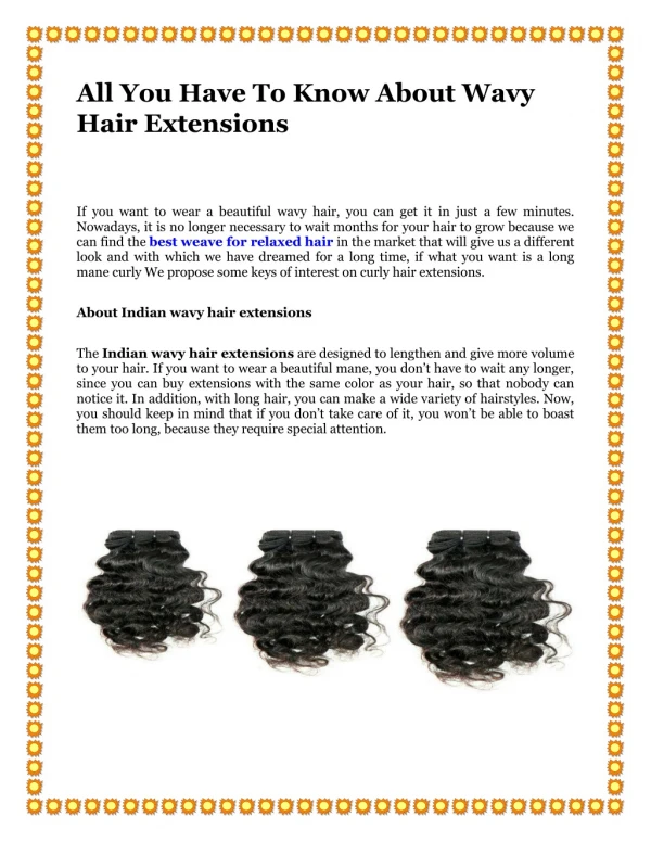 All You Have To Know About Wavy Hair Extensions