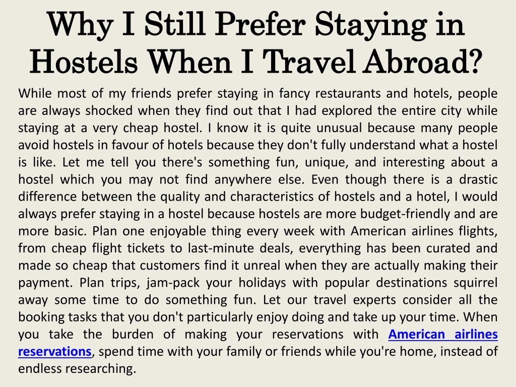why i still prefer staying in hostels when i travel abroad