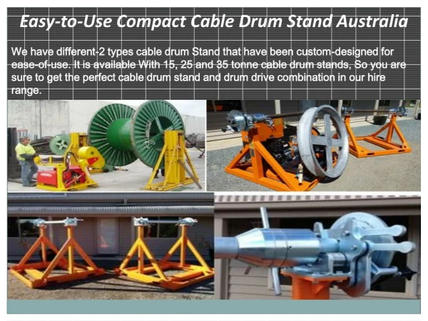 Easy-to-Use Compact Cable Drum Stand Australia