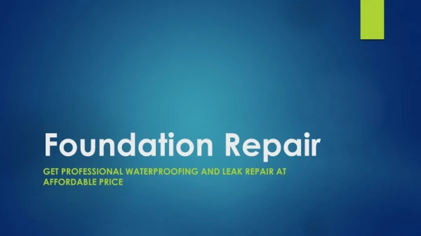 Foundation Repair Costs Chicago IL