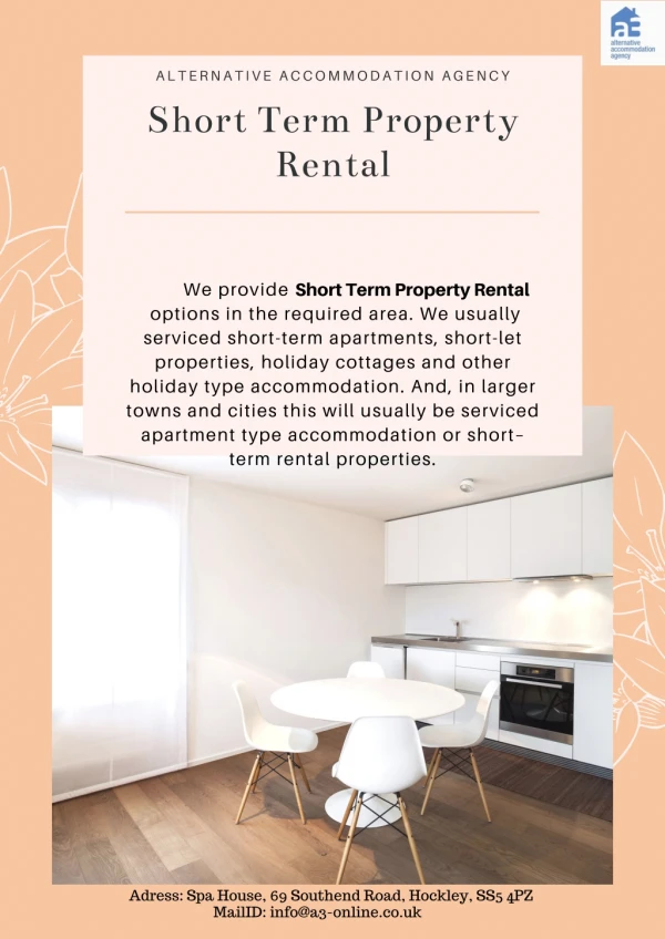 Short Term Property Rental