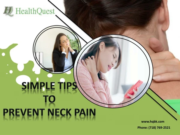 Simple Tips to Prevent Neck Pain