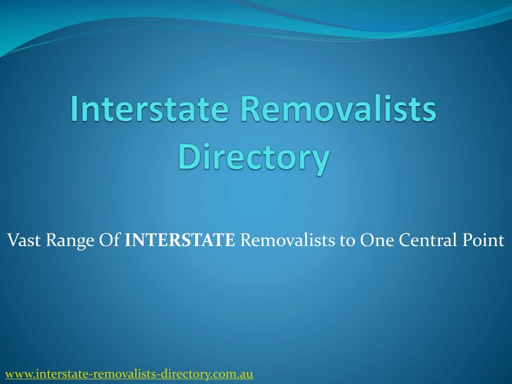 interstate removalists directory
