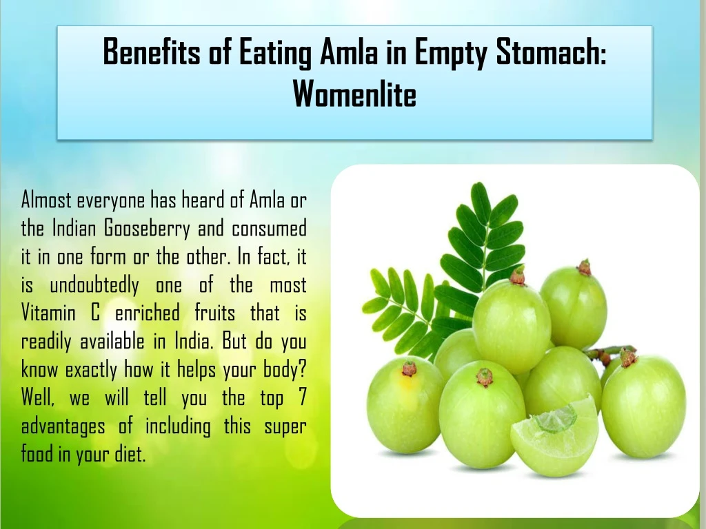 benefits of eating amla in empty stomach womenlite