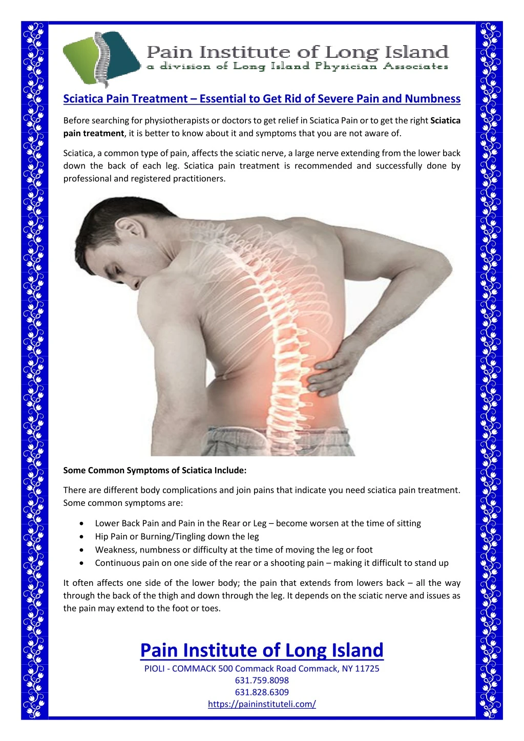 sciatica pain treatment essential