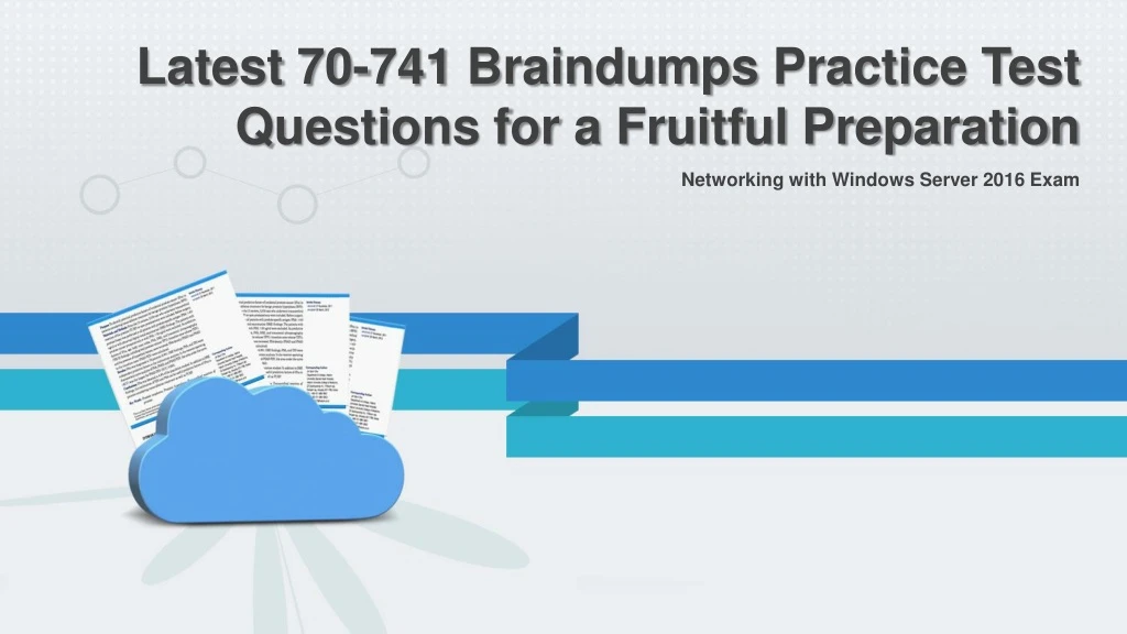 latest 70 741 braindumps practice test questions