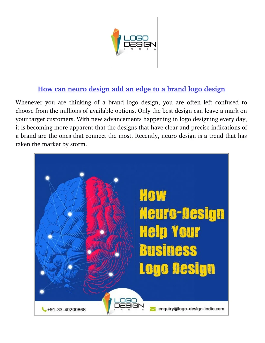 how can neuro design add an edge to a brand logo