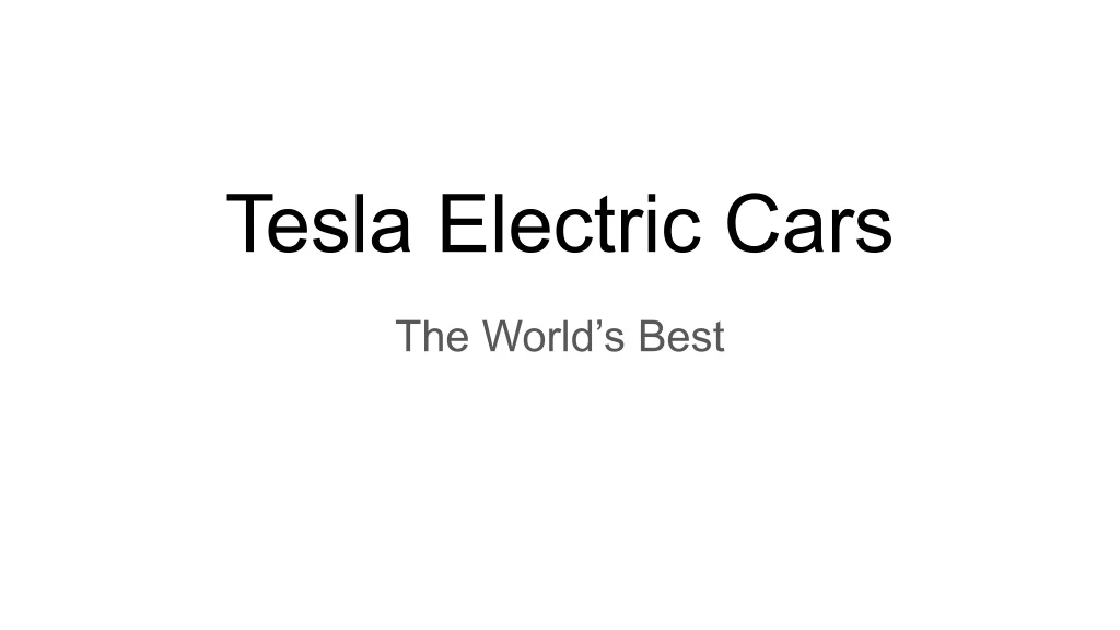 tesla electric cars