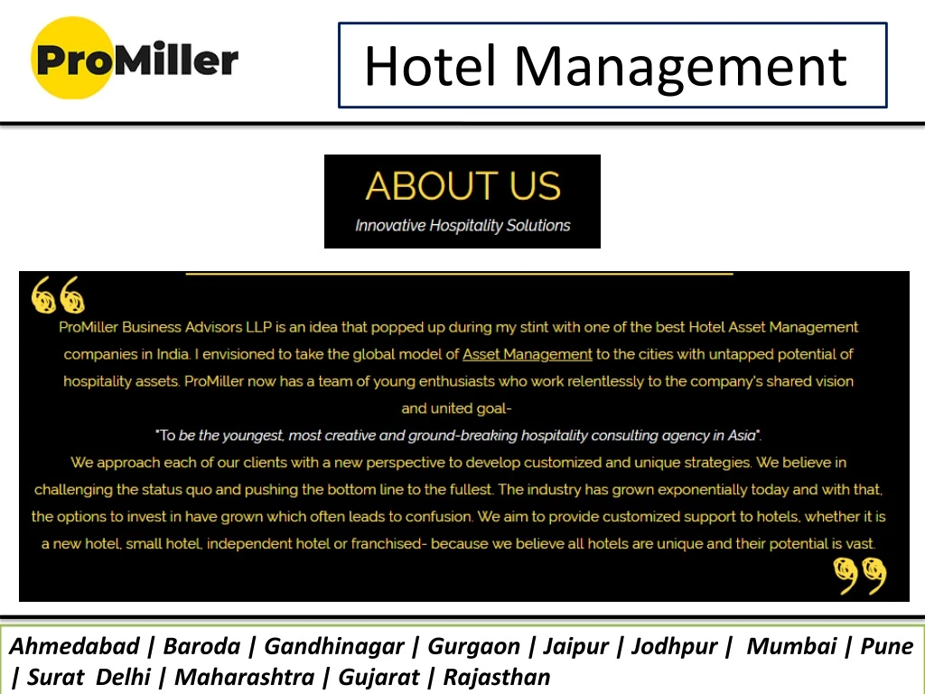 hotel management