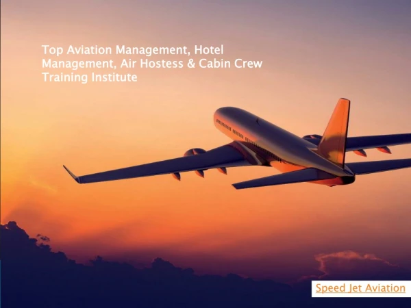 Top Aviation Management - Speed Jet Aviation