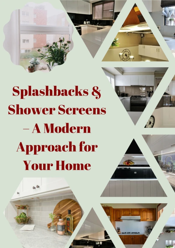 Splashbacks and Shower Screens – A Modern Approach for Your Home
