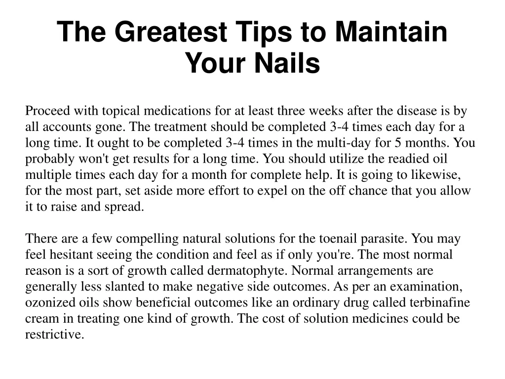 the greatest tips to maintain your nails