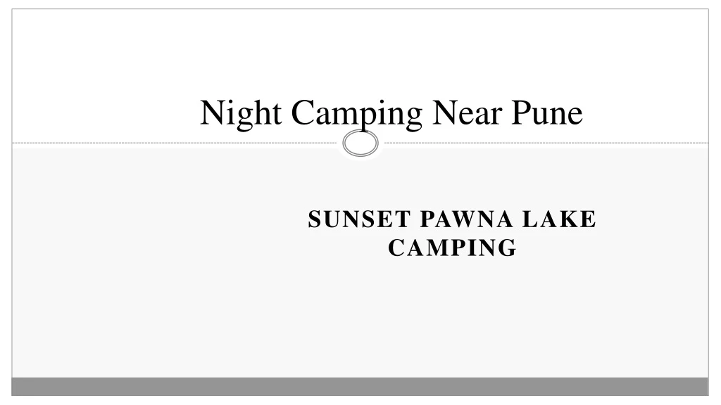night camping near pune