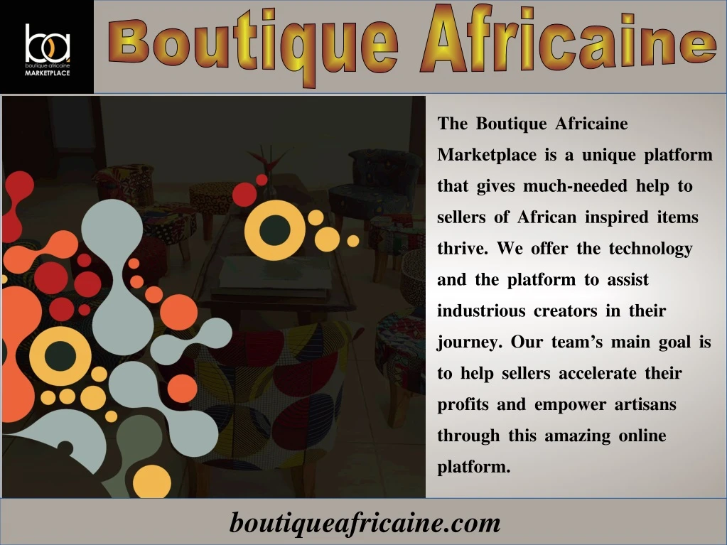 the boutique africaine marketplace is a unique