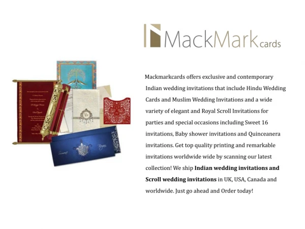 MackmarkCards - Indian Wedding Invitations & Cards | Scroll Wedding Invitations