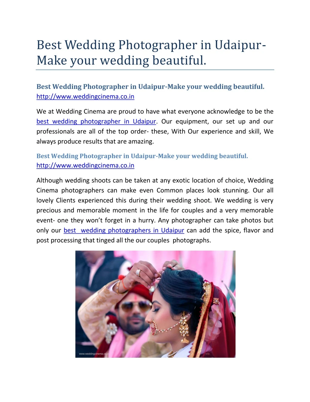 best wedding photographer in udaipur make your