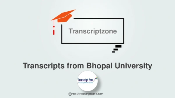 Transcripts from Bhopal University