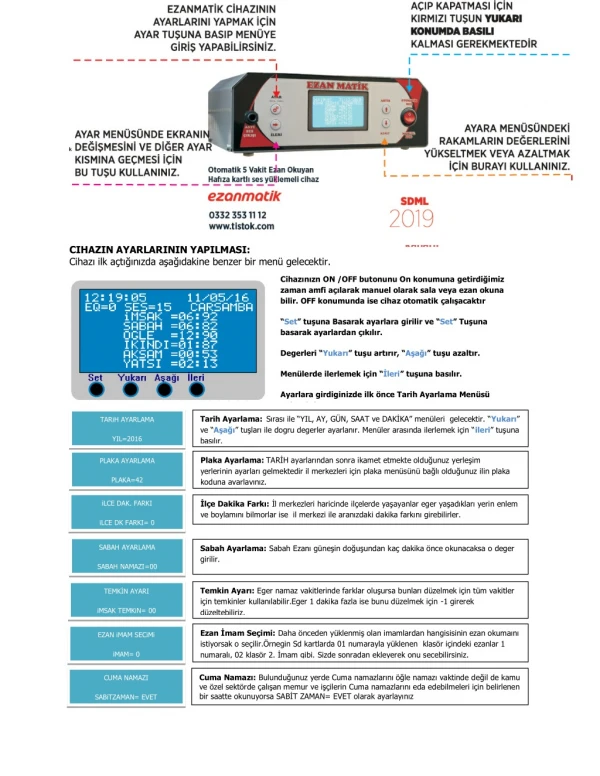 Elektronik Ürünler Ezan Okuma Cihazı