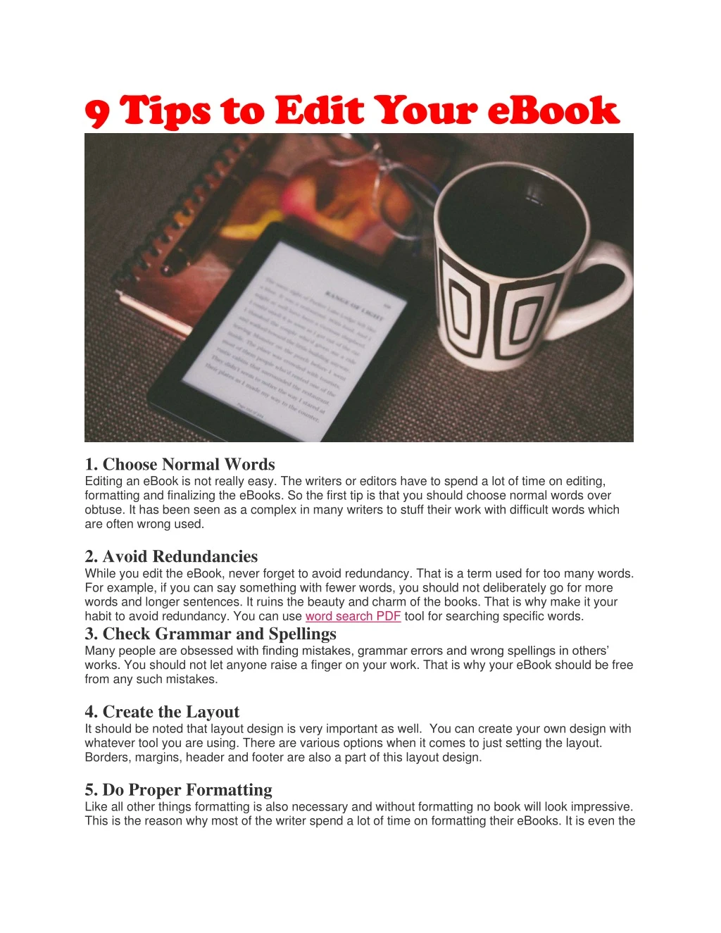 9 tips to edit your ebook