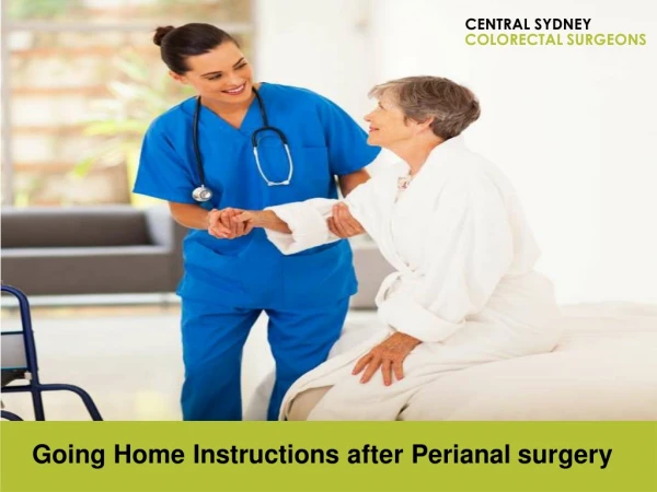 Instructions after Perianal surgery