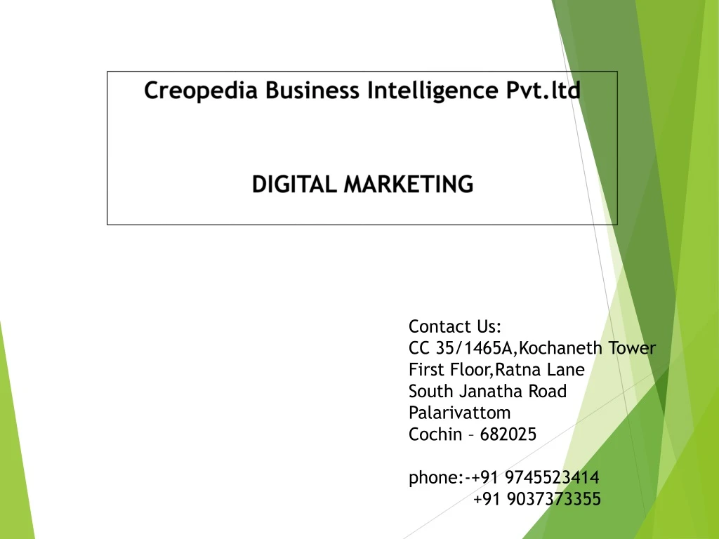 creopedia business intelligence pvt ltd digital