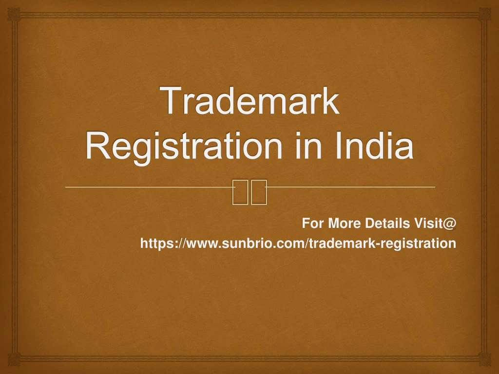 trademark registration in india