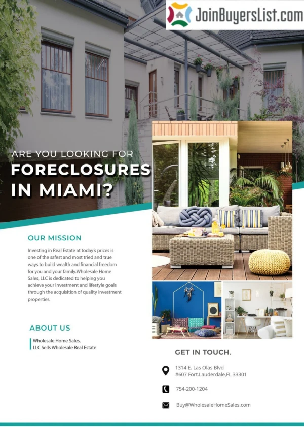 Foreclosures in Miami, FL Listings - JoinBuyerList.com