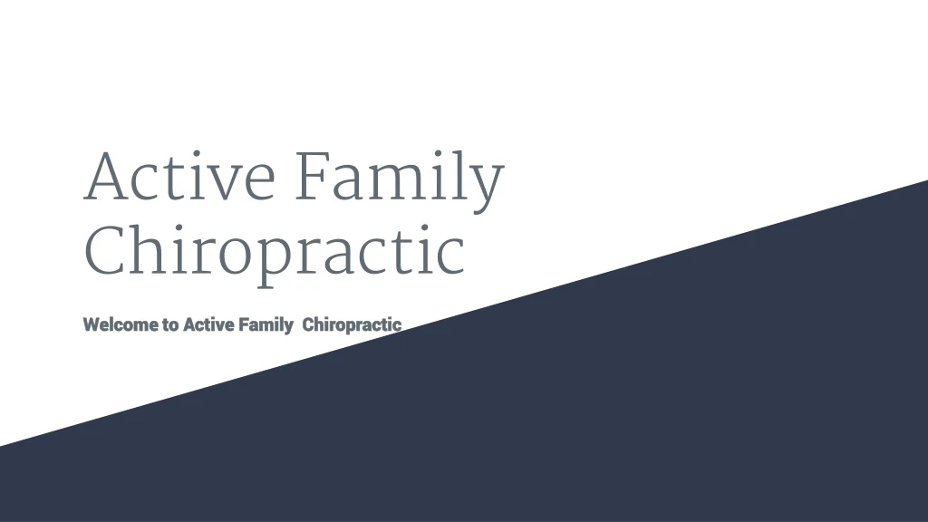 active family chiropractic
