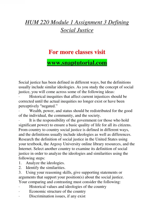 HUM 220 Education Organization - snaptutorial.com
