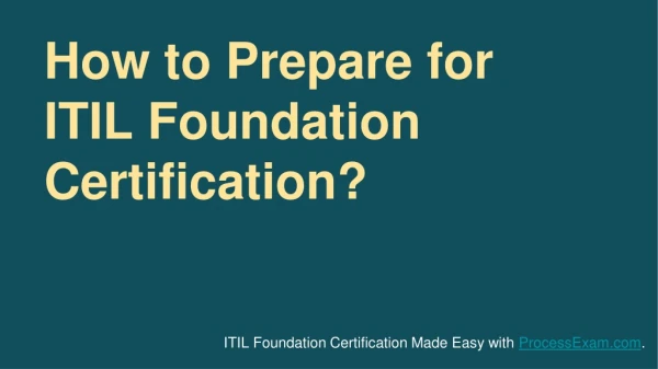 PeopleCert ITIL Foundation Certification | Sample Questions | PDF