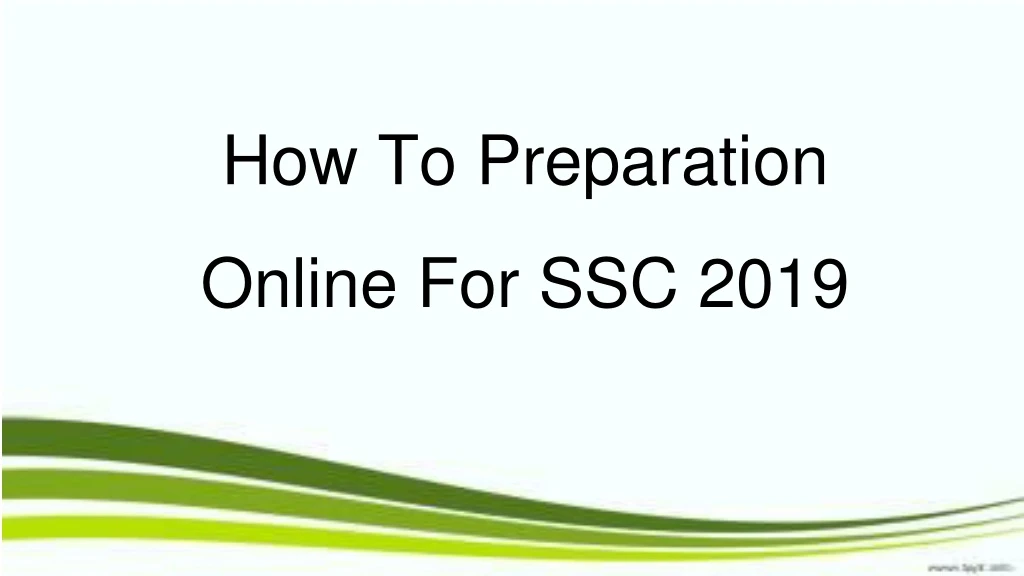 how to preparation online for ssc 2019