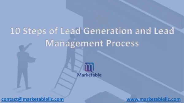 Few Steps For Lead Generation And Lead Management