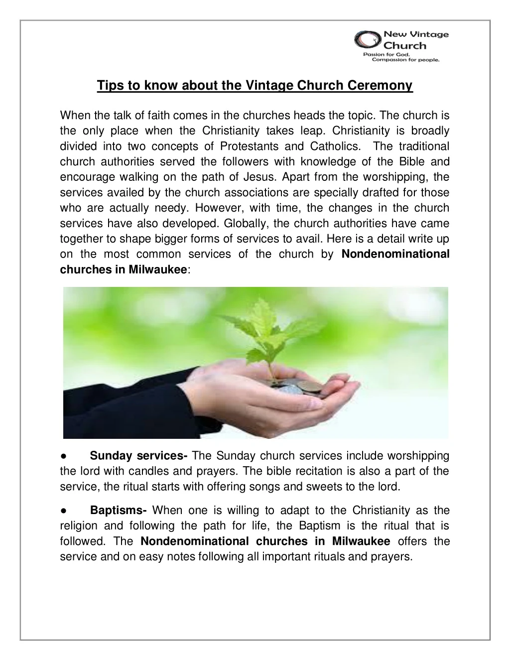 tips to know about the vintage church ceremony