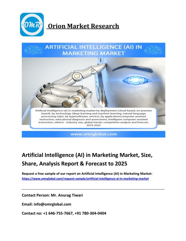 Artificial Intelligence (AI) in Marketing Market Size, Industry Size, Growth, Trends & Forecast 2019