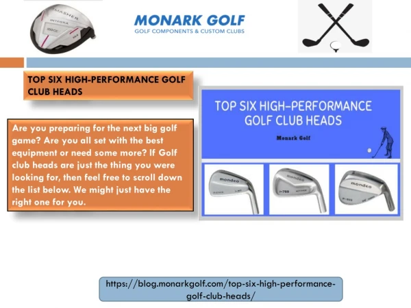 Top Six High-Performance Golf Club Heads