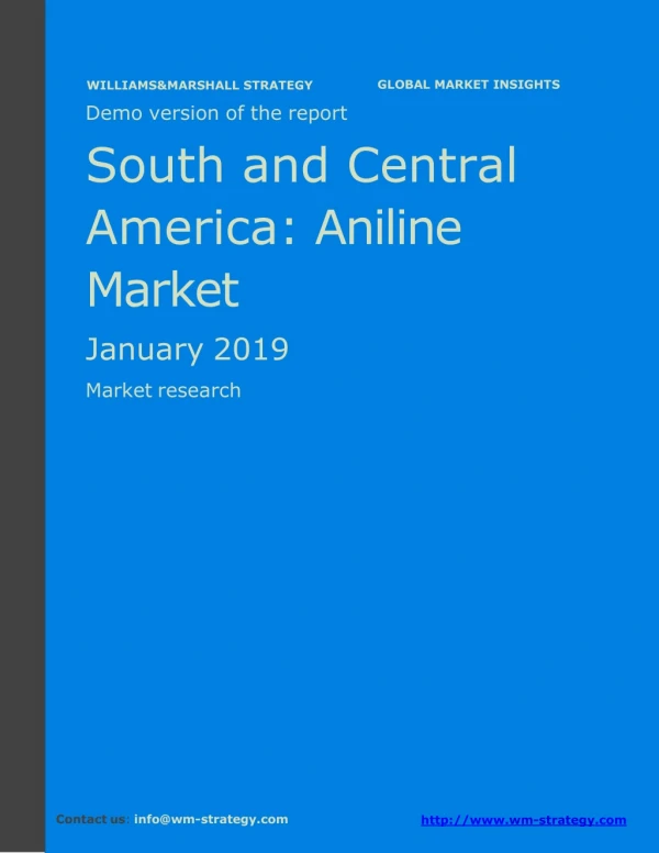 WMStrategy Demo South And Central America Aniline Market January 2019