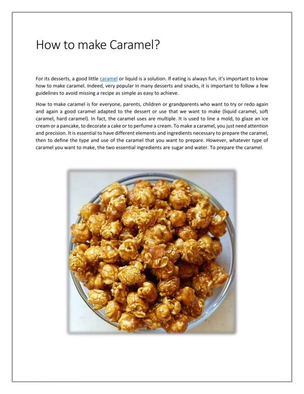 How to make Caramel?