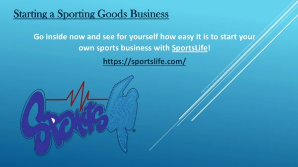 Starting a Sporting Goods Business