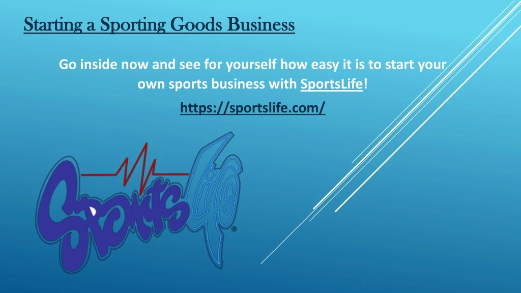 starting a sporting goods business starting