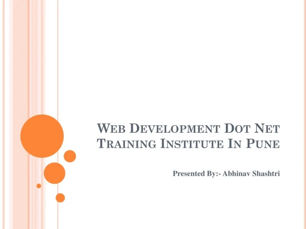 Web Development Dot Net Training Institute in Pune