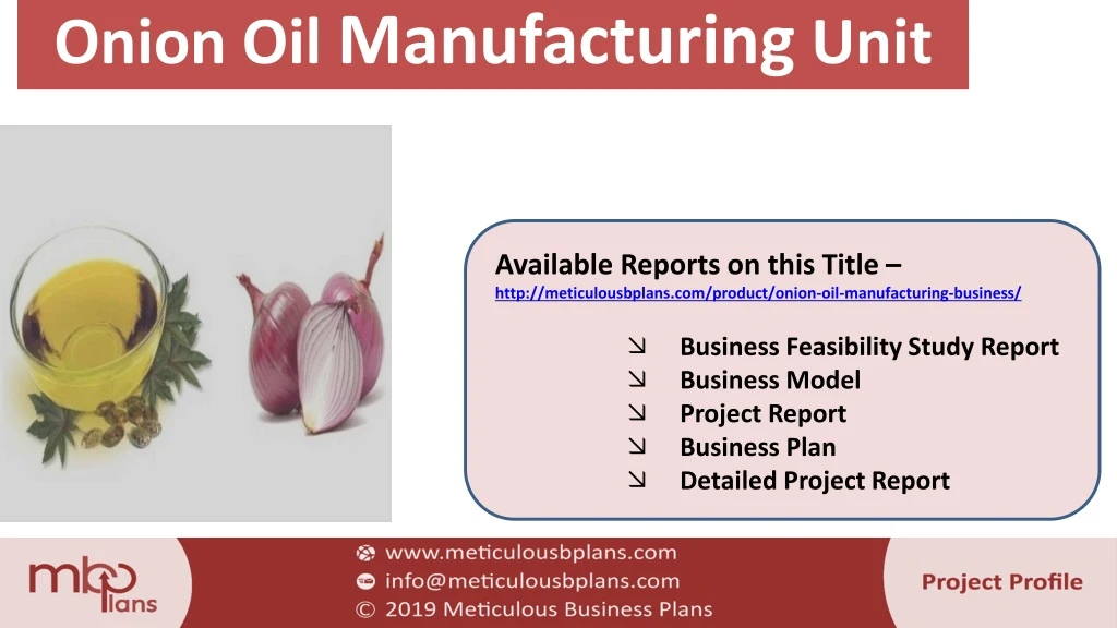 onion oil manufacturing unit