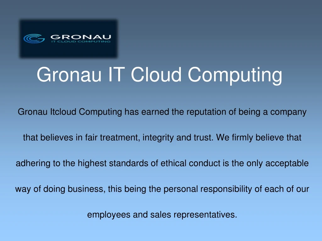 gronau it cloud computing
