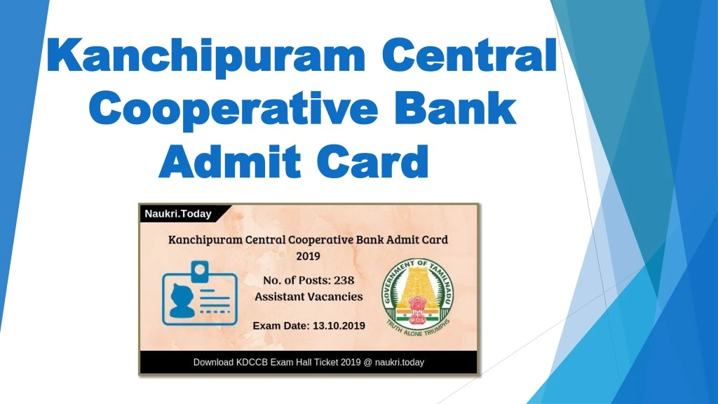 kanchipuram central cooperative bank admit card